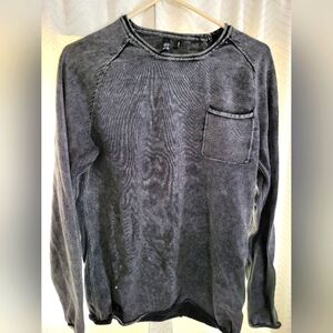 Gray Long Sleeve Shirt with Pocket